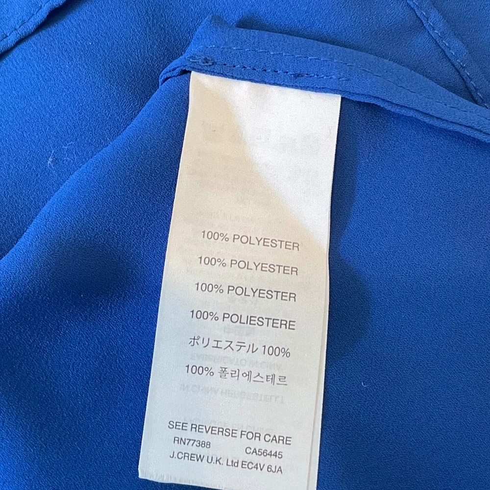 J. Crew womens casual short Blue Slip Dress midi size xs - Picture 5 of 10